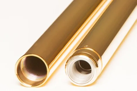 CUSTOM CYCLE ENGINEERING 39 mm Fork Tubes - Show Chrome, Hard